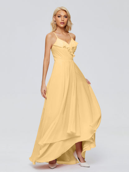 Adalynn Spaghetti Straps Chiffon Bridesmaid Dresses