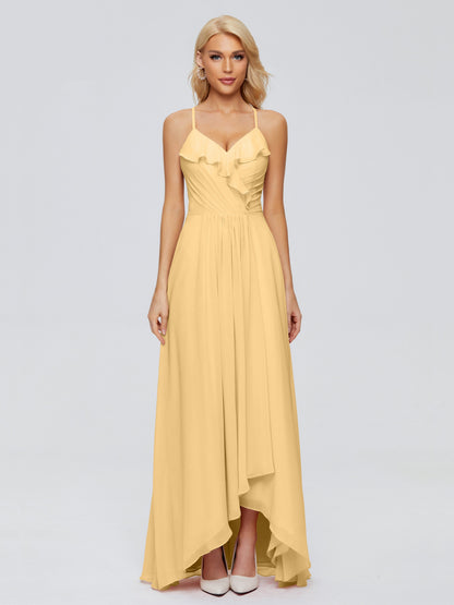 Adalynn Spaghetti Straps Chiffon Bridesmaid Dresses