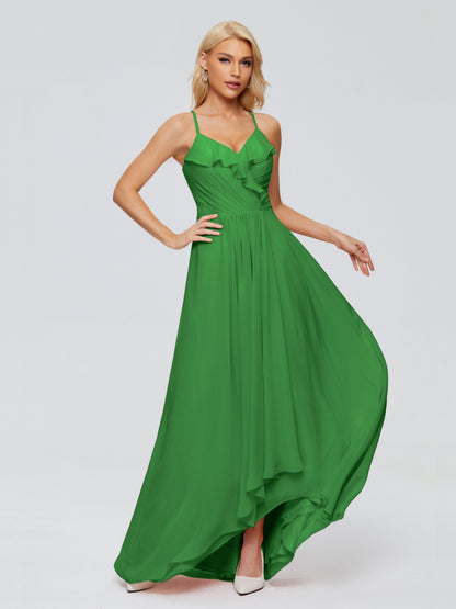 Adalynn Spaghetti Straps Chiffon Bridesmaid Dresses