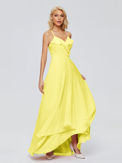 Adalynn Spaghetti Straps Chiffon Bridesmaid Dresses
