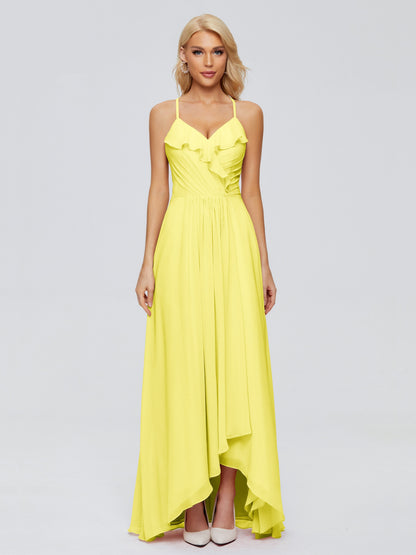 Adalynn Spaghetti Straps Chiffon Bridesmaid Dresses