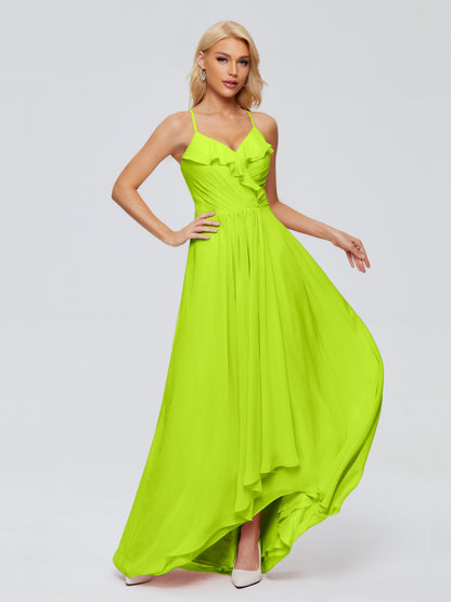 Adalynn Spaghetti Straps Chiffon Bridesmaid Dresses