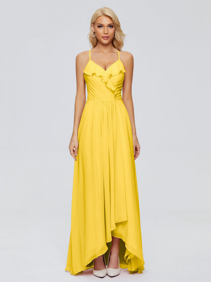 Adalynn Spaghetti Straps Chiffon Bridesmaid Dresses