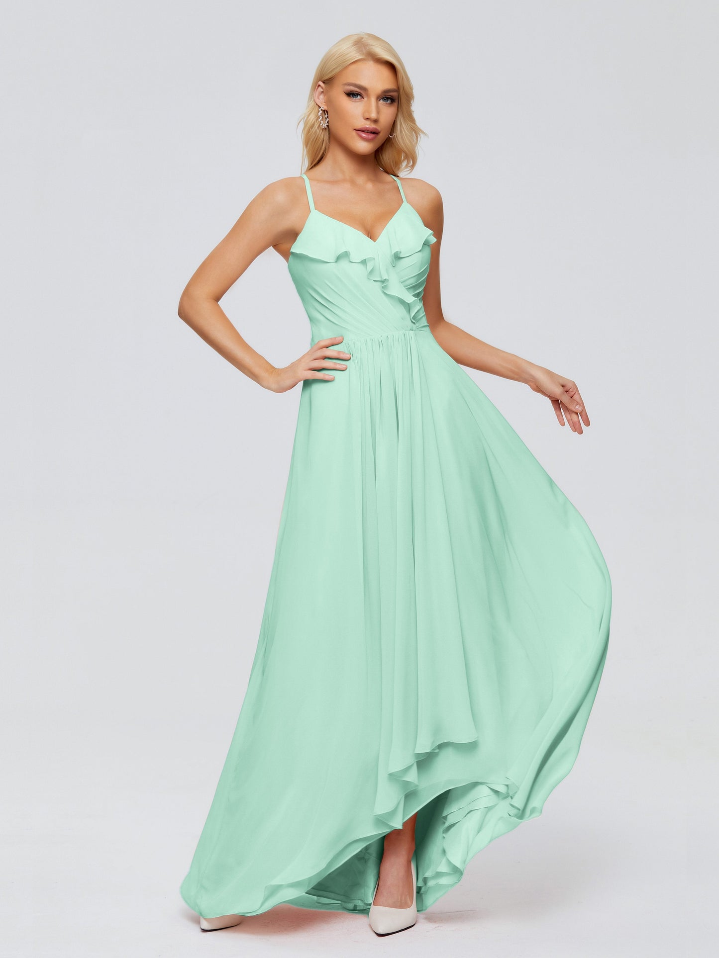 Adalynn Spaghetti Straps Chiffon Bridesmaid Dresses