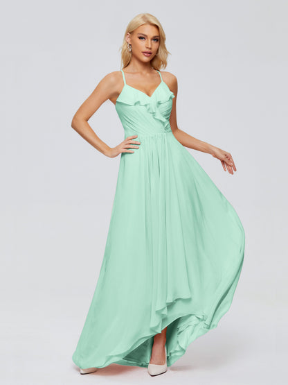 Adalynn Spaghetti Straps Chiffon Bridesmaid Dresses