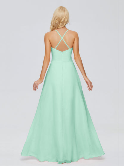 Adalynn Spaghetti Straps Chiffon Bridesmaid Dresses