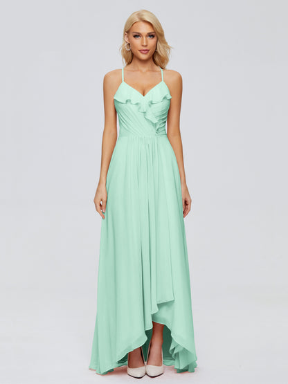 Adalynn Spaghetti Straps Chiffon Bridesmaid Dresses