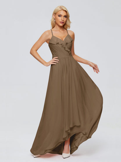 Adalynn Spaghetti Straps Chiffon Bridesmaid Dresses