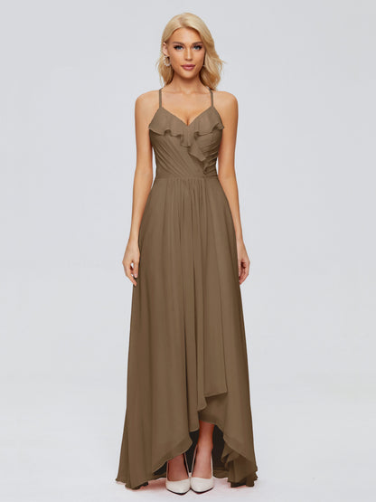 Adalynn Spaghetti Straps Chiffon Bridesmaid Dresses