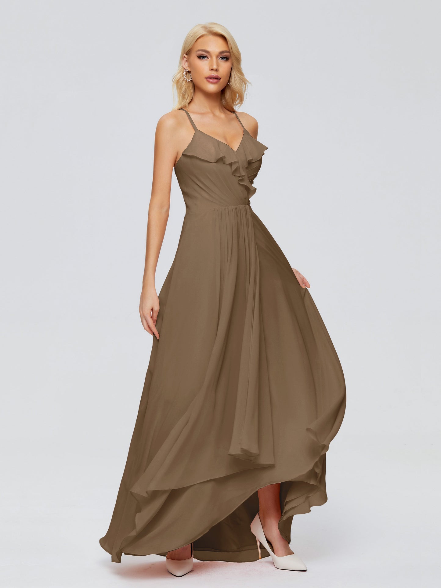 Adalynn Spaghetti Straps Chiffon Bridesmaid Dresses