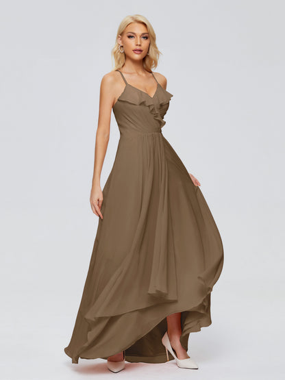 Adalynn Spaghetti Straps Chiffon Bridesmaid Dresses