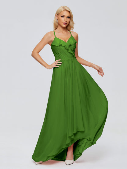Adalynn Spaghetti Straps Chiffon Bridesmaid Dresses