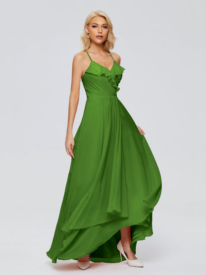 Adalynn Spaghetti Straps Chiffon Bridesmaid Dresses