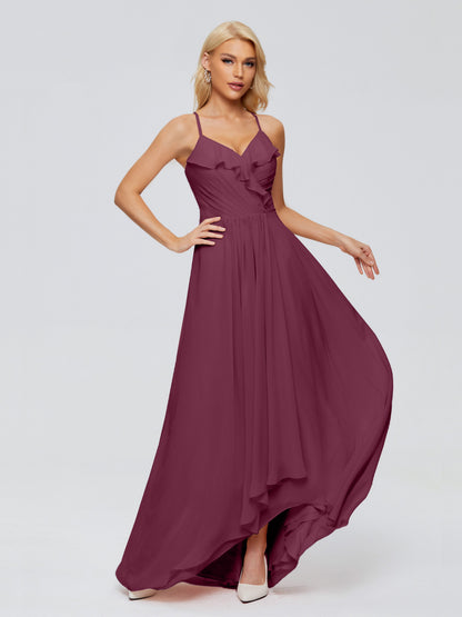 Adalynn Spaghetti Straps Chiffon Bridesmaid Dresses