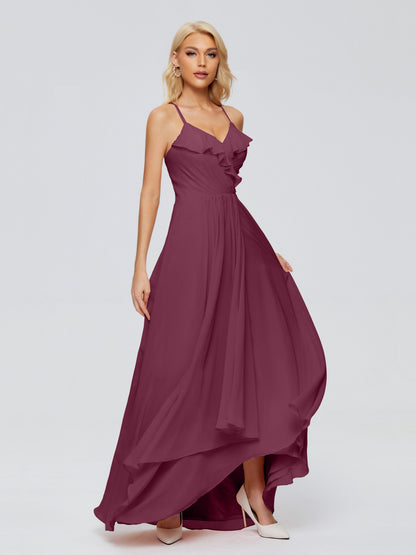 Adalynn Spaghetti Straps Chiffon Bridesmaid Dresses