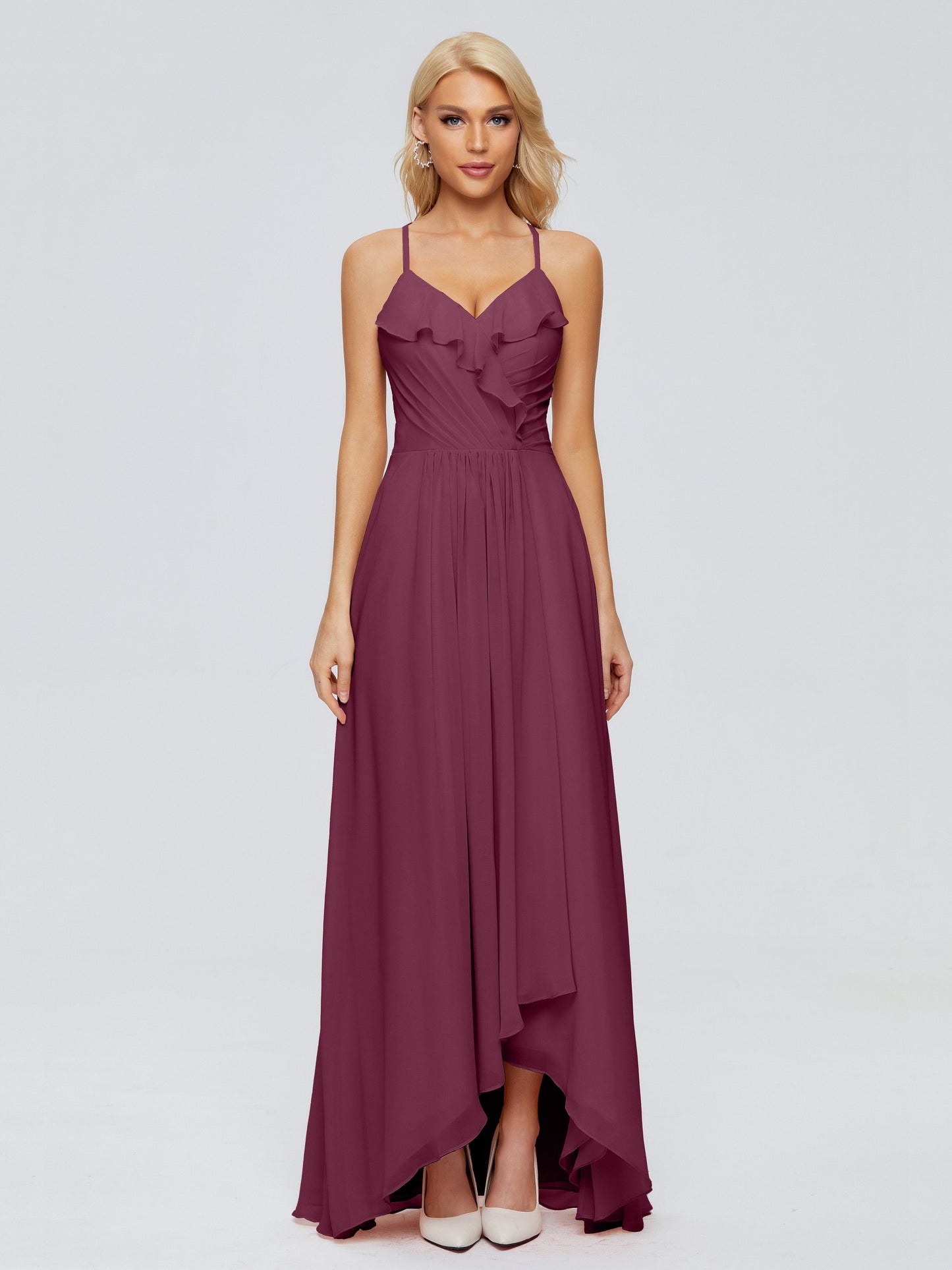 Adalynn Spaghetti Straps Chiffon Bridesmaid Dresses