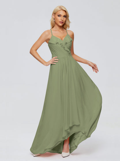 Adalynn Spaghetti Straps Chiffon Bridesmaid Dresses
