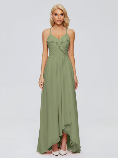 Adalynn Spaghetti Straps Chiffon Bridesmaid Dresses