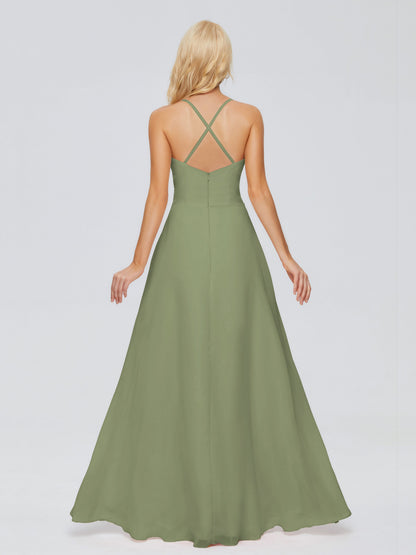 Adalynn Spaghetti Straps Chiffon Bridesmaid Dresses