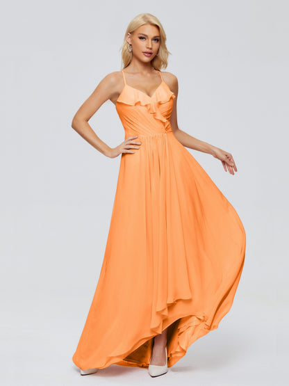 Adalynn Spaghetti Straps Chiffon Bridesmaid Dresses