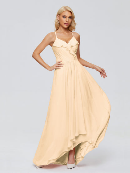 Adalynn Spaghetti Straps Chiffon Bridesmaid Dresses
