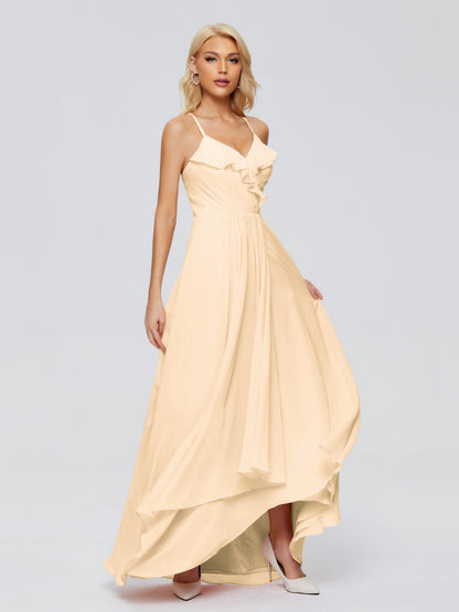Adalynn Spaghetti Straps Chiffon Bridesmaid Dresses