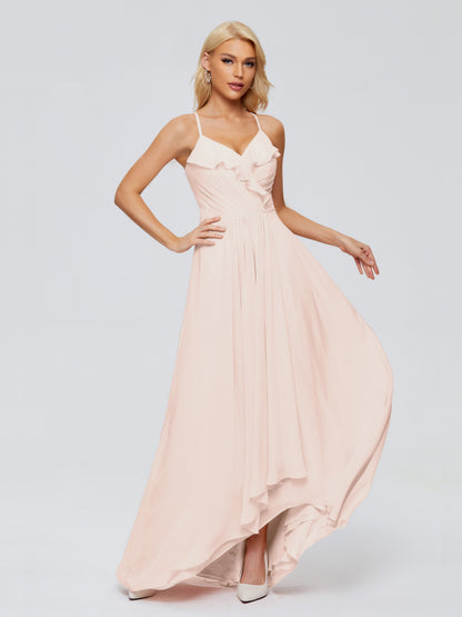 Adalynn Spaghetti Straps Chiffon Bridesmaid Dresses