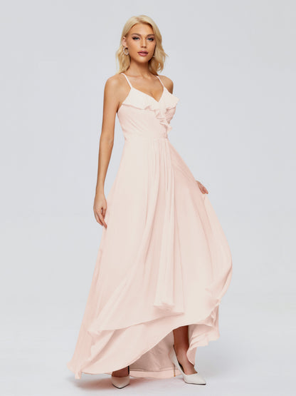 Adalynn Spaghetti Straps Chiffon Bridesmaid Dresses