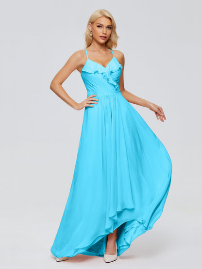 Adalynn Spaghetti Straps Chiffon Bridesmaid Dresses