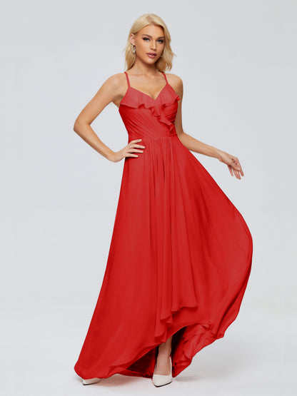 Adalynn Spaghetti Straps Chiffon Bridesmaid Dresses