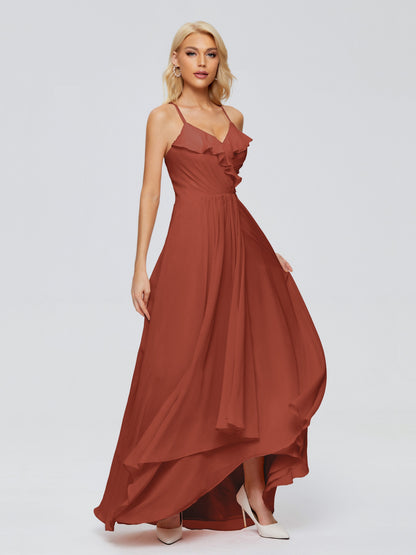 Adalynn Spaghetti Straps Chiffon Bridesmaid Dresses