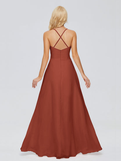 Adalynn Spaghetti Straps Chiffon Bridesmaid Dresses