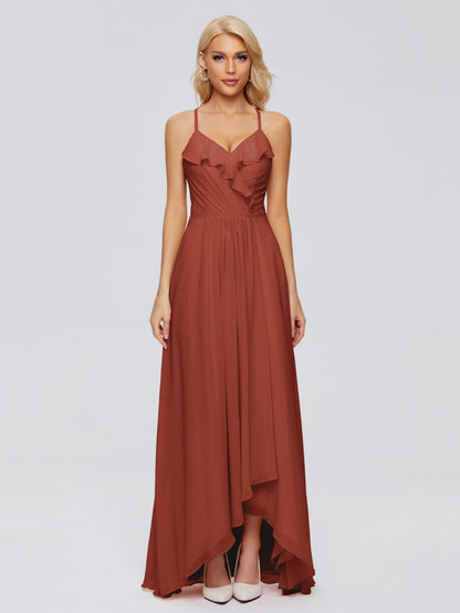 Adalynn Spaghetti Straps Chiffon Bridesmaid Dresses