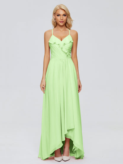 Adalynn Spaghetti Straps Chiffon Bridesmaid Dresses