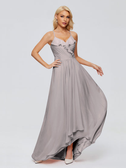 Adalynn Spaghetti Straps Chiffon Bridesmaid Dresses