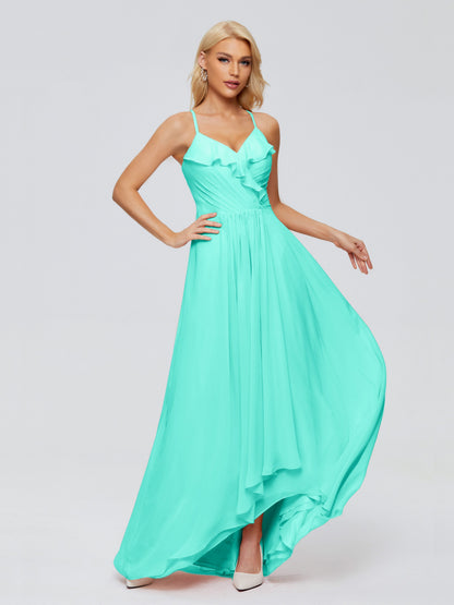 Adalynn Spaghetti Straps Chiffon Bridesmaid Dresses