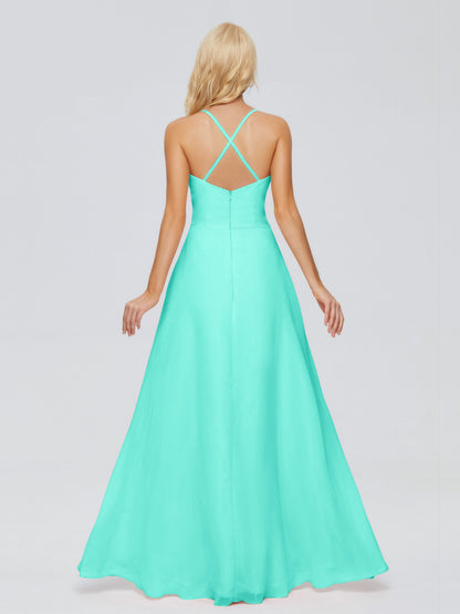 Adalynn Spaghetti Straps Chiffon Bridesmaid Dresses