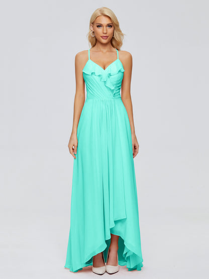 Adalynn Spaghetti Straps Chiffon Bridesmaid Dresses