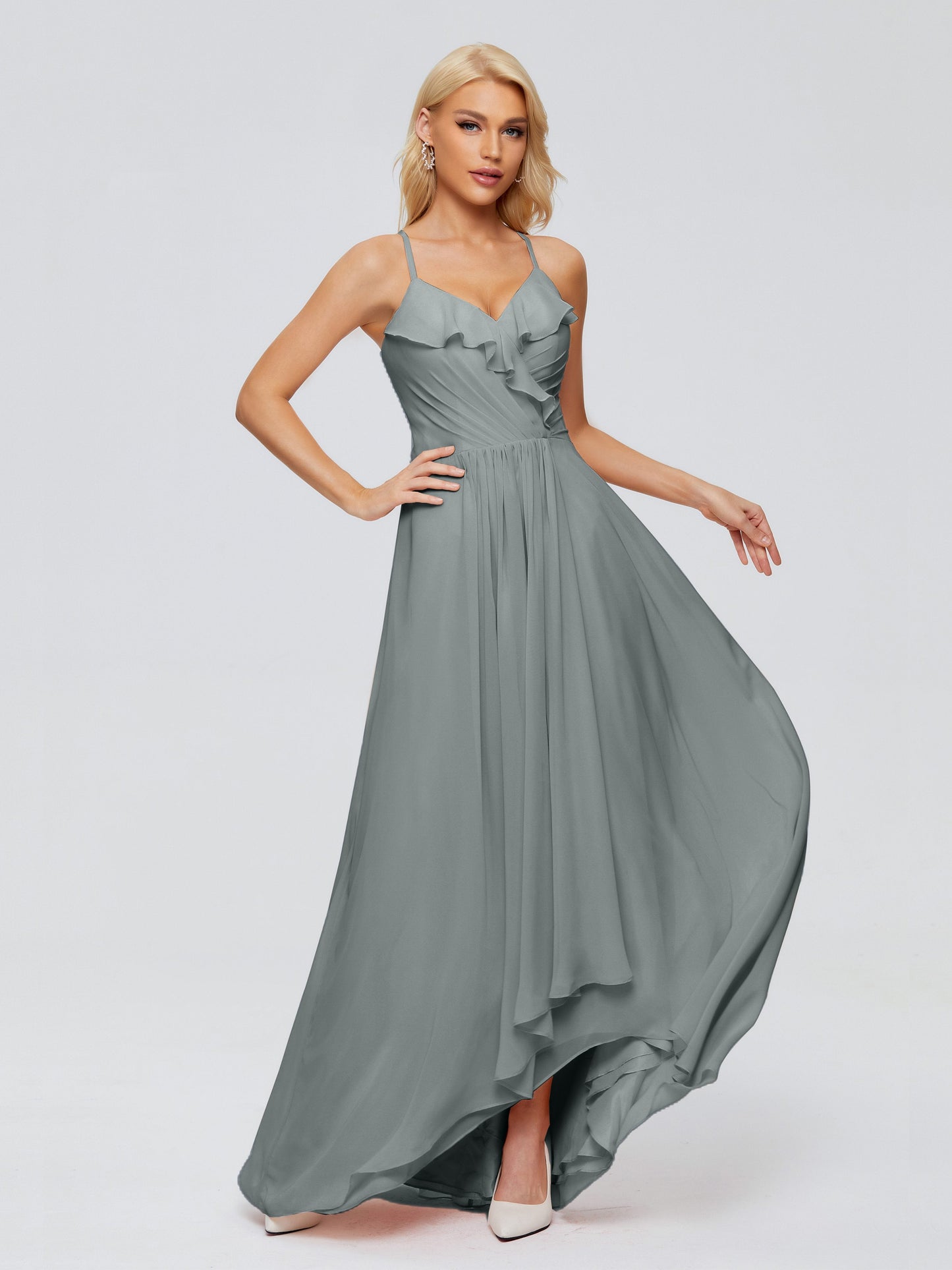 Adalynn Spaghetti Straps Chiffon Bridesmaid Dresses
