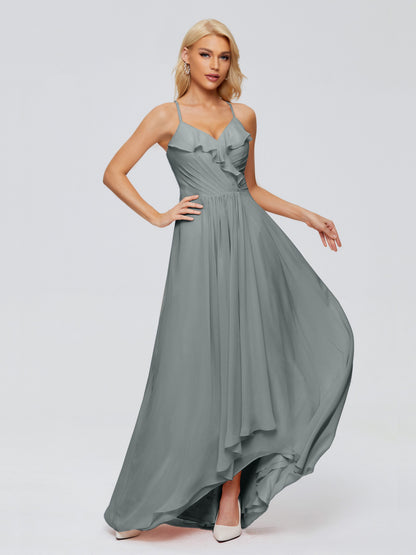 Adalynn Spaghetti Straps Chiffon Bridesmaid Dresses