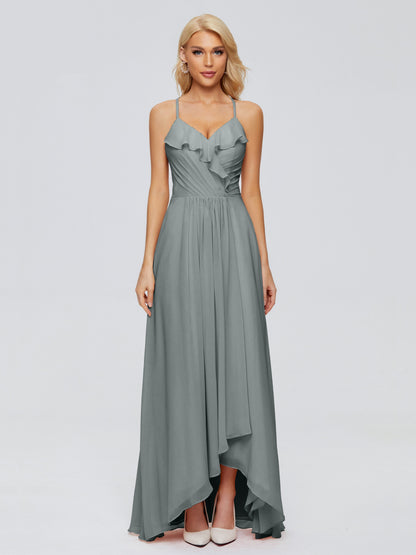 Adalynn Spaghetti Straps Chiffon Bridesmaid Dresses