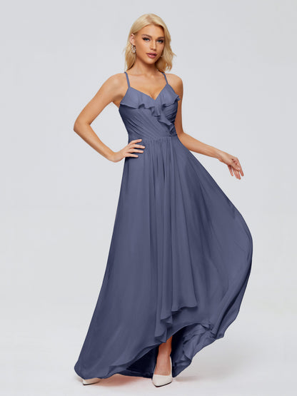 Adalynn Spaghetti Straps Chiffon Bridesmaid Dresses