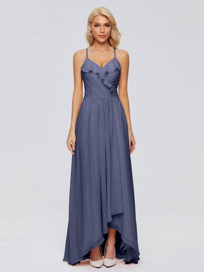 Adalynn Spaghetti Straps Chiffon Bridesmaid Dresses