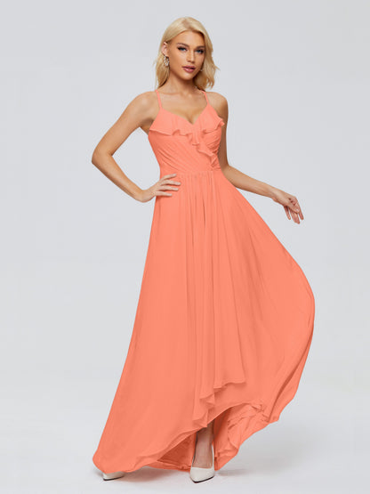 Adalynn Spaghetti Straps Chiffon Bridesmaid Dresses