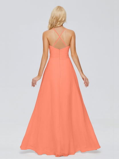 Adalynn Spaghetti Straps Chiffon Bridesmaid Dresses