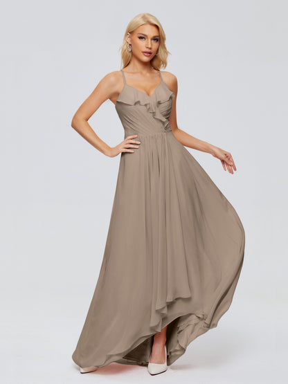 Adalynn Spaghetti Straps Chiffon Bridesmaid Dresses
