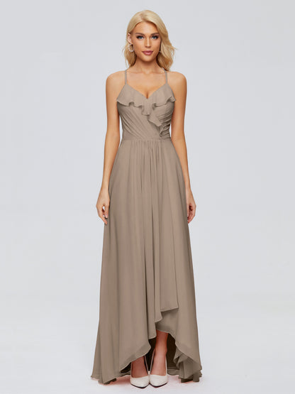 Adalynn Spaghetti Straps Chiffon Bridesmaid Dresses