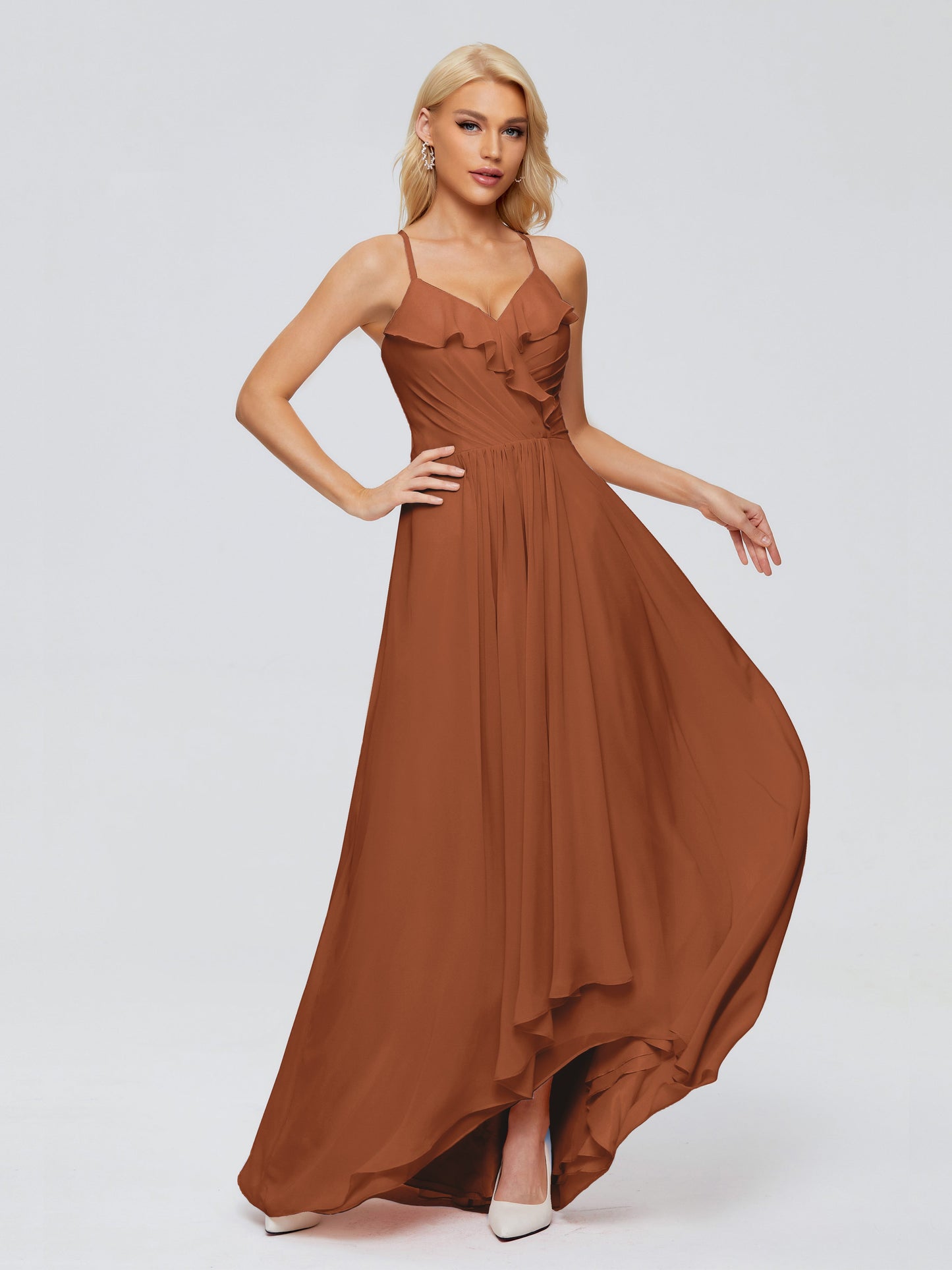 Adalynn Spaghetti Straps Chiffon Bridesmaid Dresses