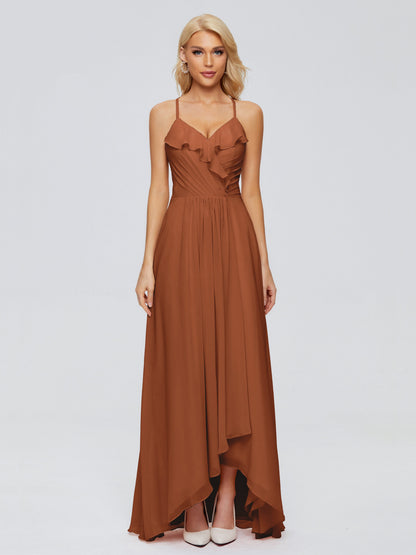 Adalynn Spaghetti Straps Chiffon Bridesmaid Dresses