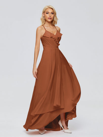 Adalynn Spaghetti Straps Chiffon Bridesmaid Dresses
